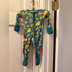 Little Sleepies Pasta Party Zippy 0-3 months